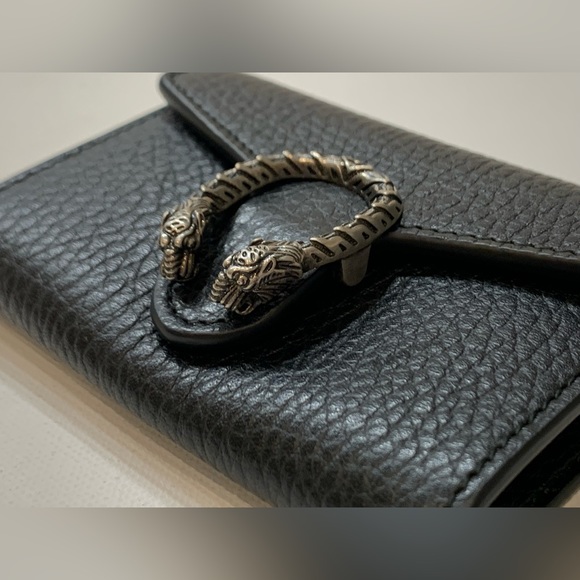 Gucci Dionysus Black Leather Card Case - Picture 3 of 11